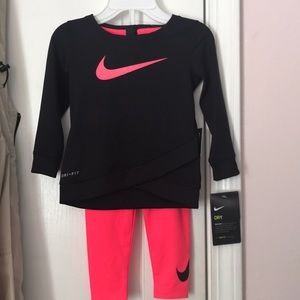 12 month Nike shirt and legging set